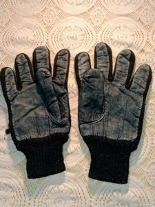 Denim Style Winter Driving Gloves