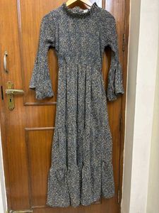 Boho Floral Maxi Dress with Bell Sleeves