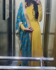Yellow Anarkali