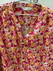 Floral Pink Cotton Tunic