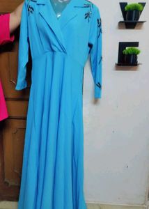 Vintage Turquoise Maxi Dress