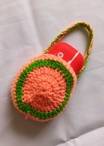 Crocheted Round Pouch