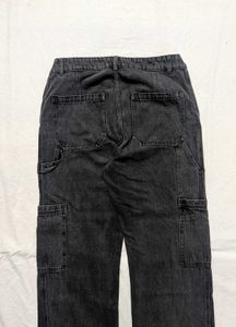 H&amp;M Black Cargo Denim Jeans