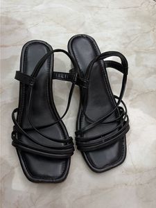 Stylish Black Strappy Sandals