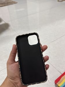 Leopard Print Phone Case with Gold Trim
