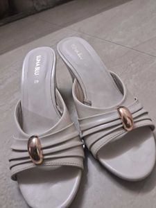 White Luna Blu Heels