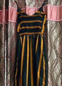 Striped Spaghetti Strap Dress