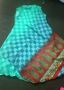 Green Patterned Kurta