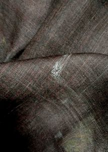 Brown lenin cotton saree
