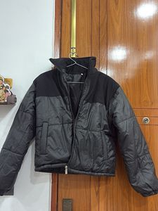 crop  Black Puffer Jacket