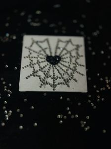 Sparkling Spider Web bedazzled Decor