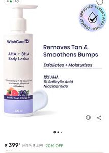 WishCare Body Lotion for bummy skin