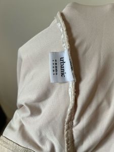 Cream Ruched Long Sleeve Dress