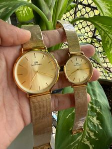 Daniel Wellington Gold Mesh Watch Set