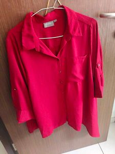Gia Curves Red Casual Shirt