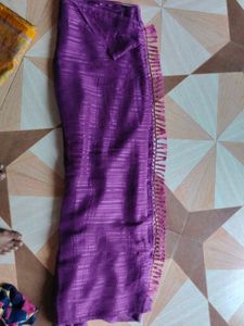 Vibrant Purple Textured Saree