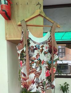 Vibrant Floral Print Sleeveless Dress