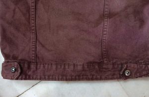 Wine denin jacket