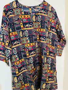 Vibrant Geometric Print Kurta