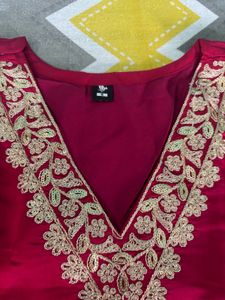 Elegant Red Kurta Set with Dupatta