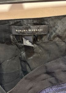 Navy Textured Mini Skirt
