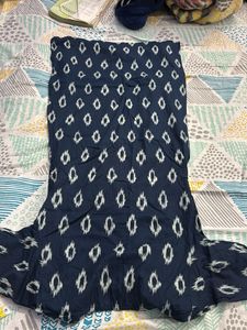 Navy Blue Ikat Print Kurta