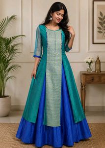 ethnic kurta & skirt set