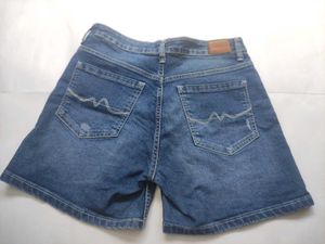 Blue Denim Ripped Shorts