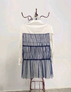 Tulle Accent Button Down