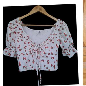 White Floral Blouse