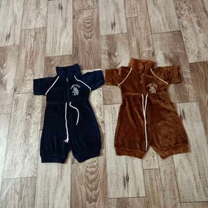 Baby Velvet Jumpsuit Set