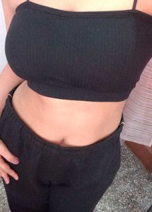 Comfy Black Spaghetti Strap Tube Top