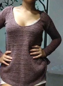 Aeropostale lilac glittery Knit Top