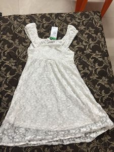 Elegant White Lace Dress