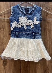 Denim & Lace Baby Girl Dress
