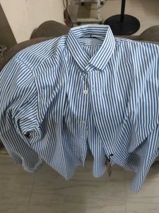 Striped blue old money shirt