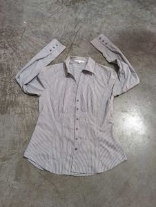 Chic Pinstripe Button-Up Shirt