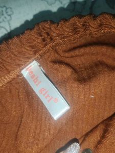 Brown Ruffle Top