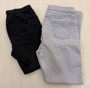 combo of 2 jeggings black and grey