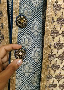 New Royal Look Navy Blue Sherwani
