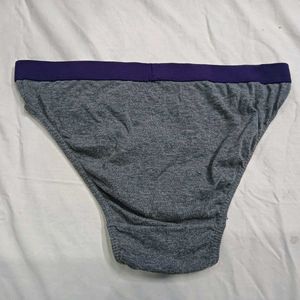Men's Grey❤️‍🔥 Briefs with Purple Waistband