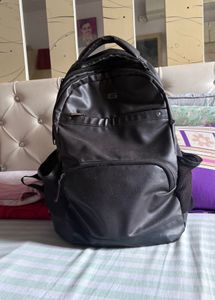 Stylish Brown Faux Leather Backpack