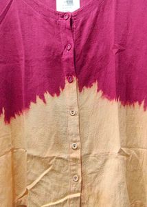 Stylish Tie-Dye Button-Up Top
