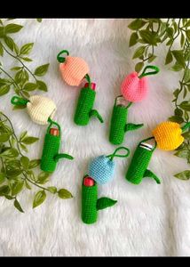 Crochet Flower Lip Balm Covers