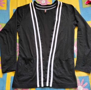 Striped Black Cardigan