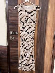!discount! Abstract Print Bodycon Midi Dress