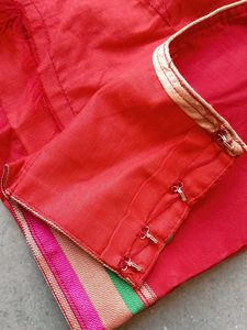 Red Silk Blouse