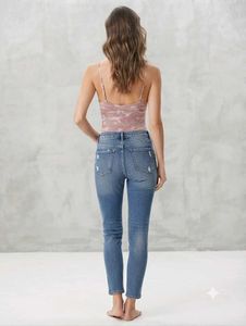 Pink Camouflage Spaghetti Strap Tank Top
