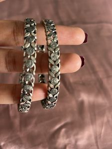 Unique Oxidized Silver Bangles