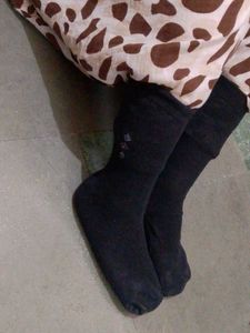 Black Dress Socks with Pattern